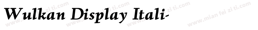 Wulkan Display Itali字体转换